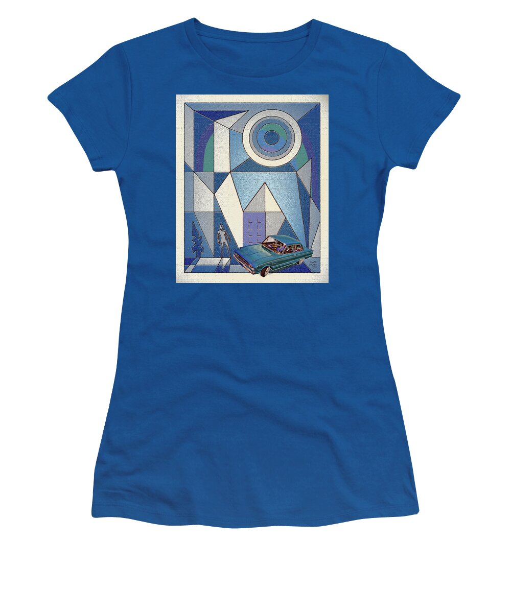 Falconer Women's T-Shirt featuring the digital art Falconer / Blue Falcon by David Squibb
