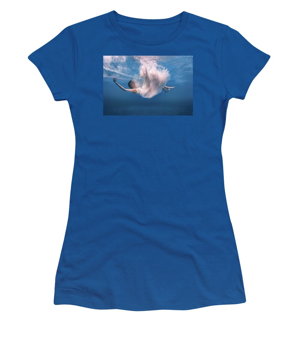 Fallen Women's T-Shirt featuring the photograph Falling - V by Mark Rogers