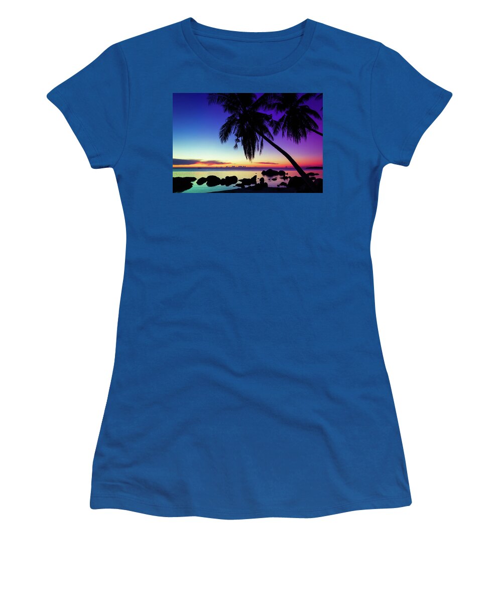 Paradise Women's T-Shirt featuring the photograph Fantasy sunset by Josu Ozkaritz