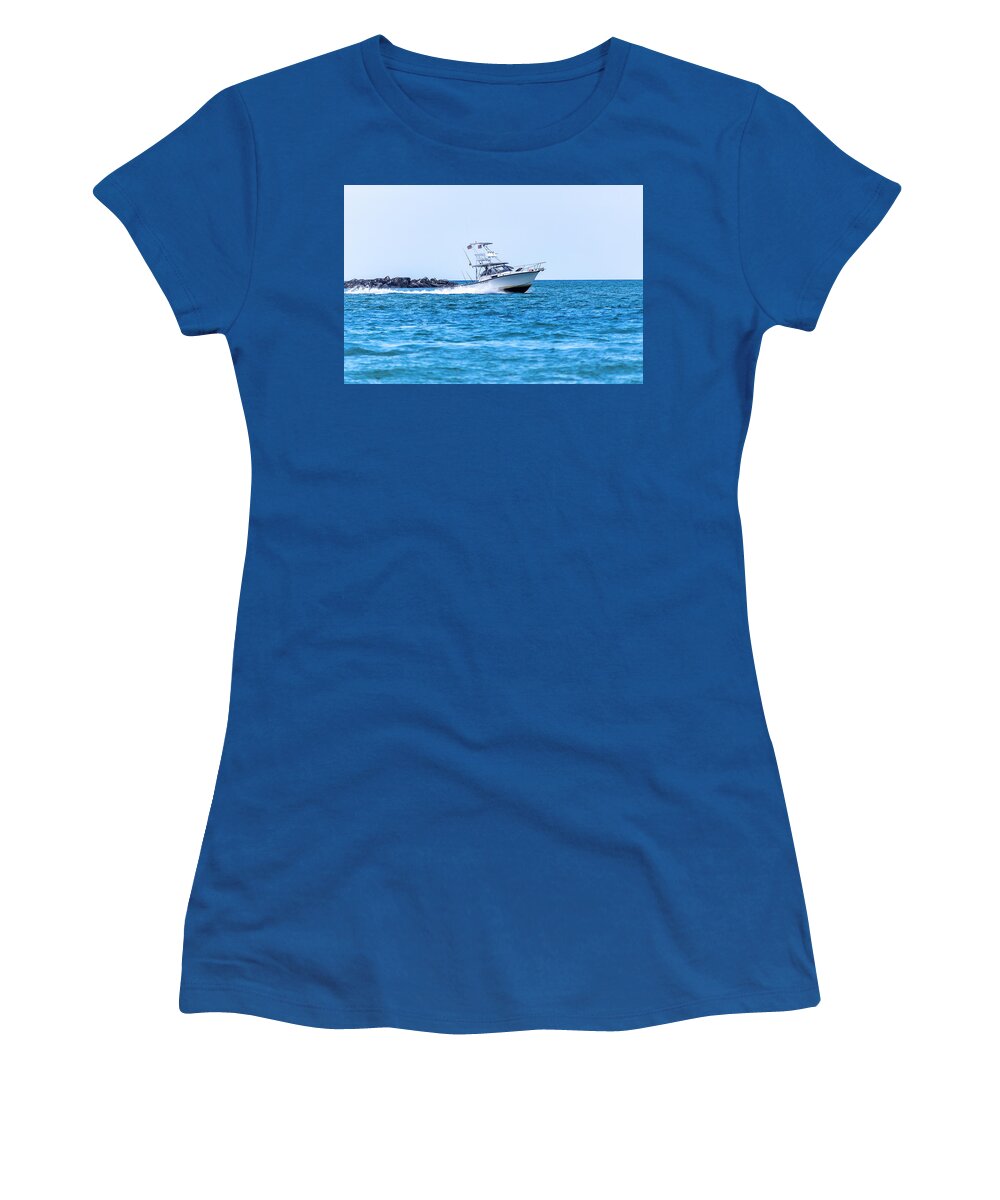 Fish Women's T-Shirt featuring the photograph Fishing Trip Return by Blair Damson