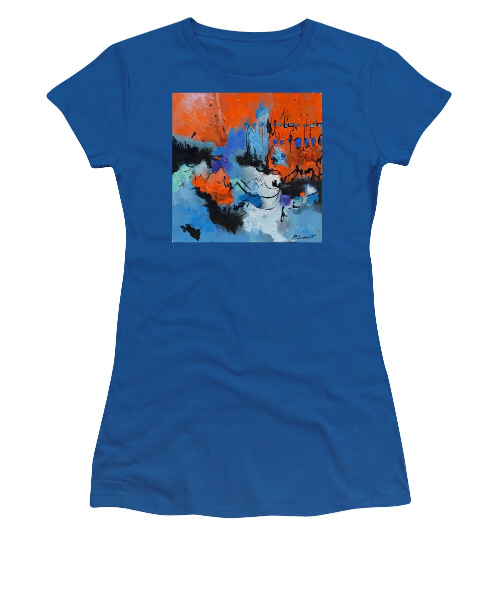 Abstract Women's T-Shirt featuring the painting Florida's sunset by Pol Ledent