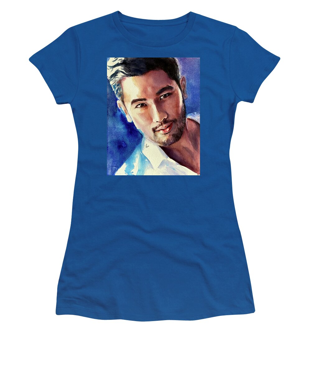 Godfrey Gao Women's T-Shirt featuring the painting Gentle Strength by Michal Madison
