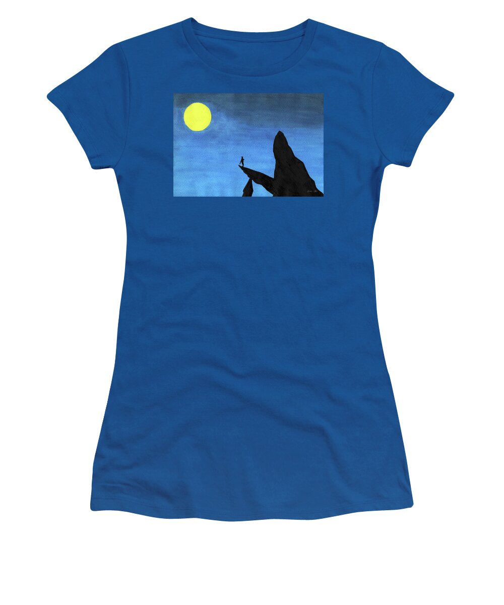 Lion King Women's T-Shirt featuring the painting Gone by Jonathan A