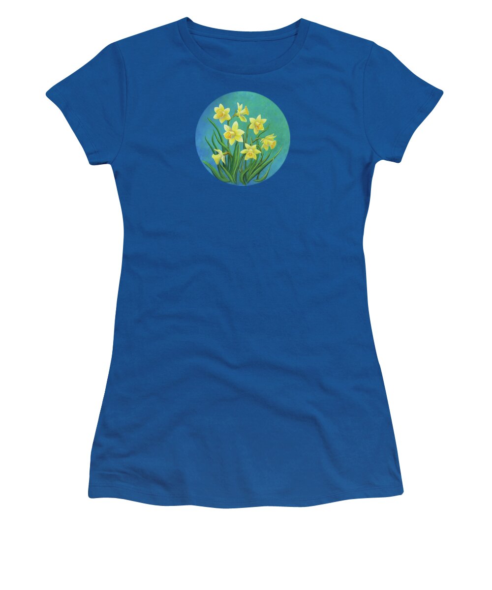 Harbinger Women's T-Shirt featuring the painting Harbingers of Spring by Sarah Irland