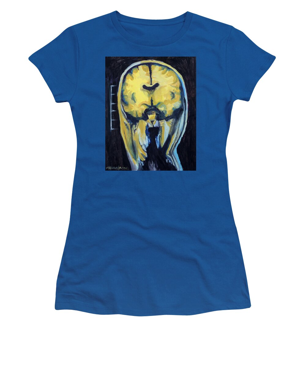 #oilpainting Women's T-Shirt featuring the painting Head Study 52 by Veronica Huacuja