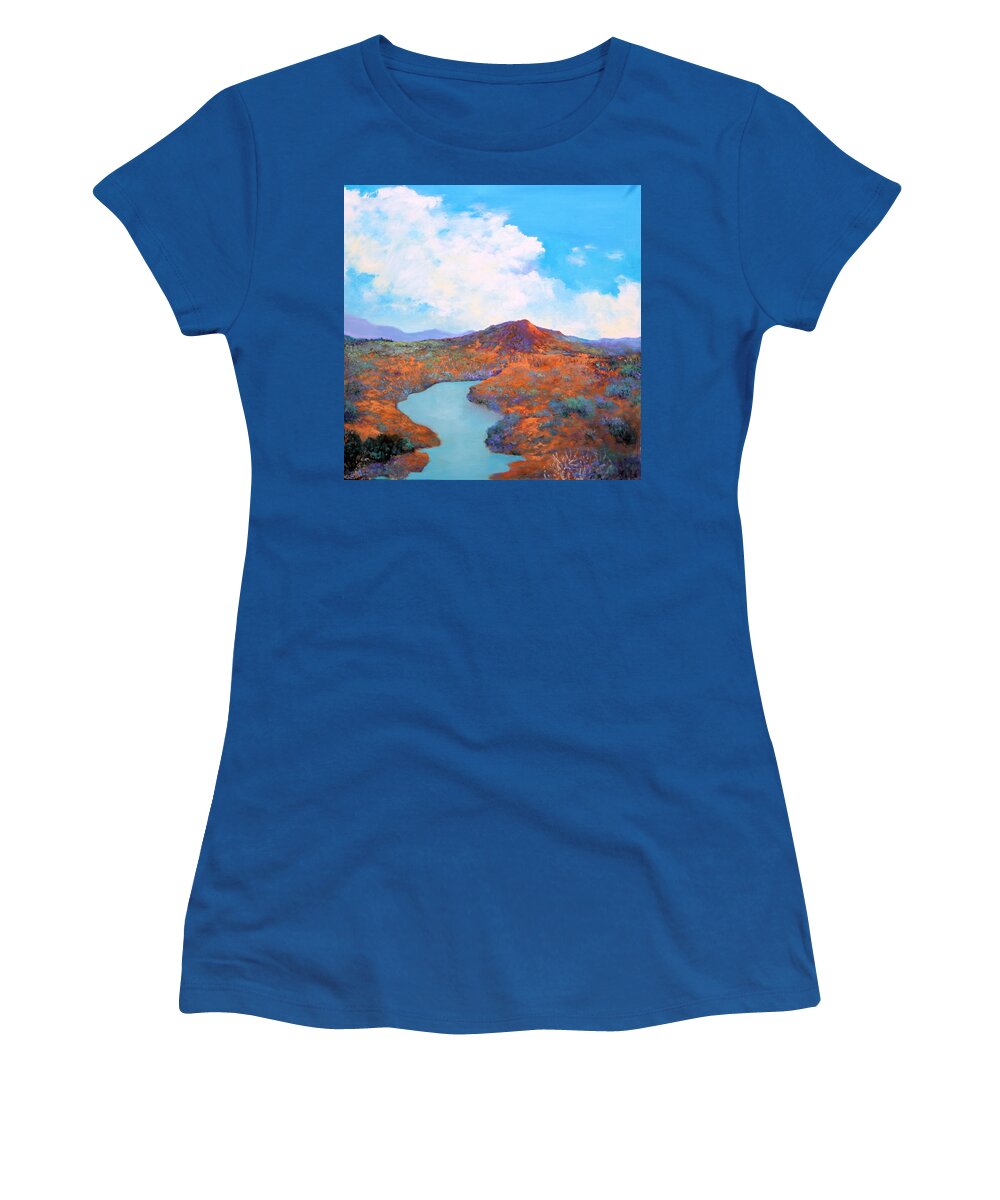 Sky Women's T-Shirt featuring the painting Heaven Calling by M Diane Bonaparte