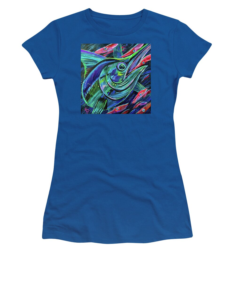 Swordfish Women's T-Shirt featuring the painting Insomnia by Mark Ray