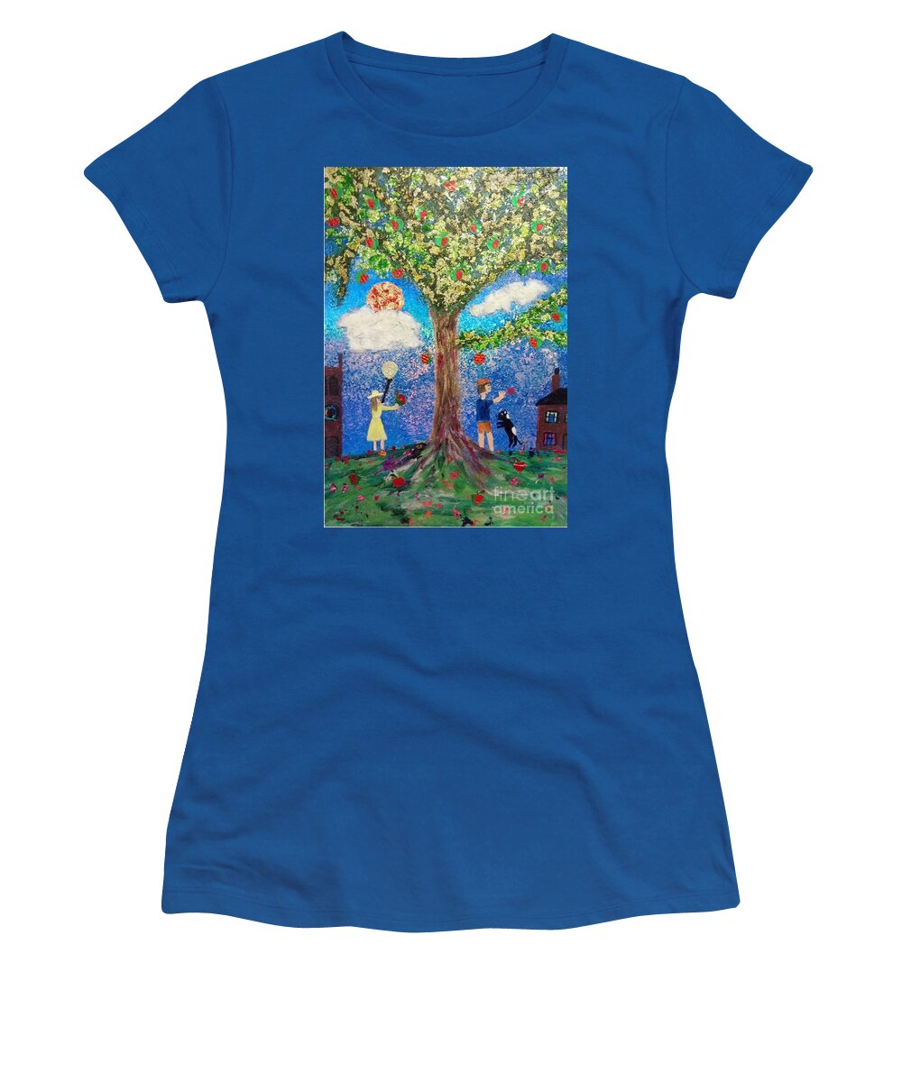 Tree Women's T-Shirt featuring the mixed media Investigating Gravity by David Westwood
