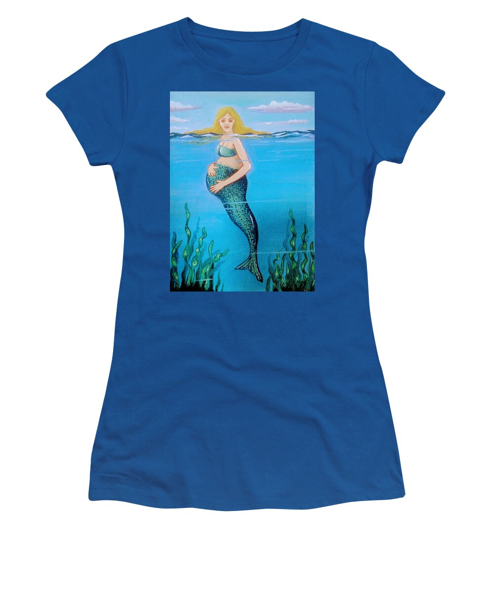 Mermaids Women's T-Shirt featuring the painting It Happens by James RODERICK