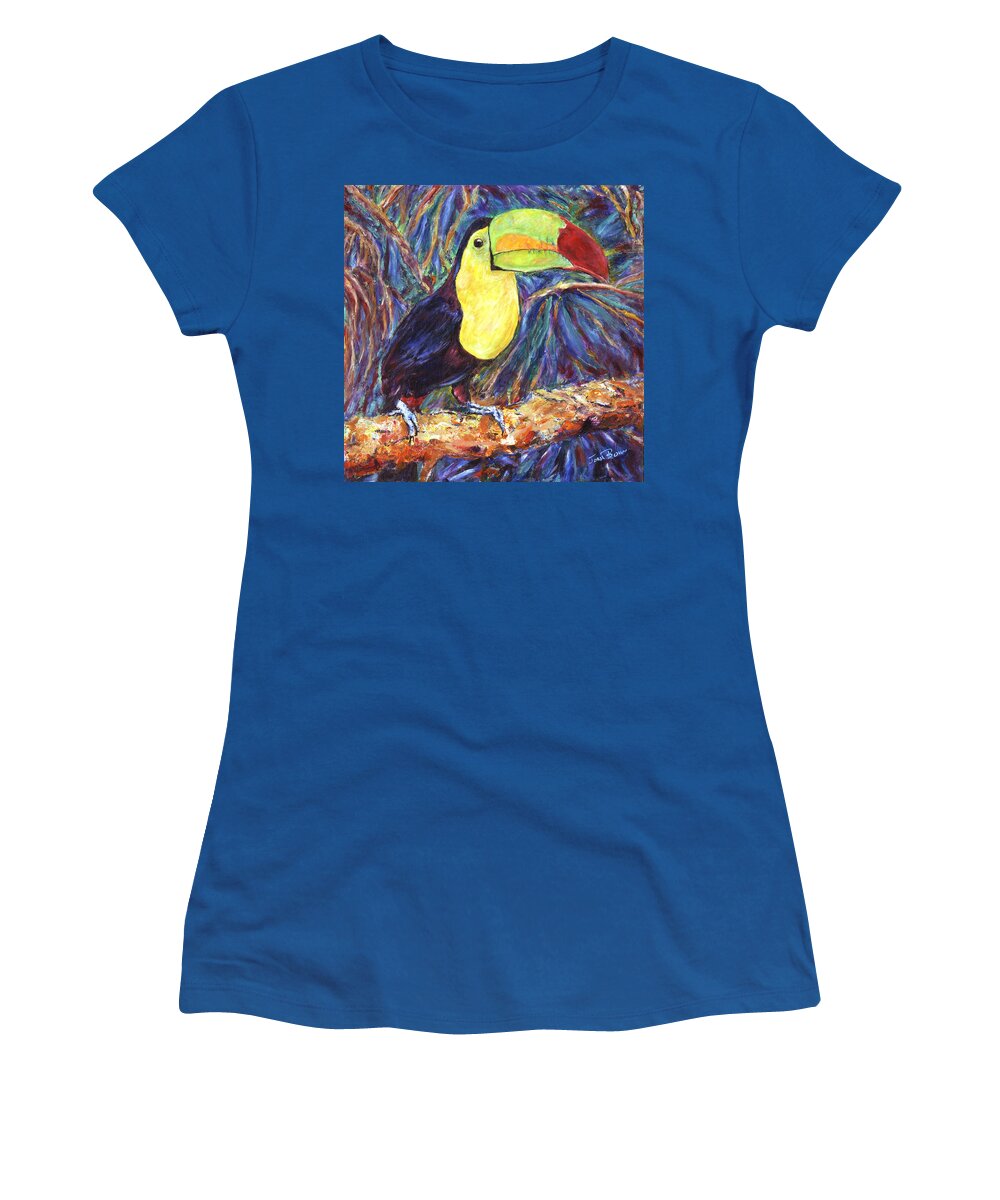 Costa Rica Women's T-Shirt featuring the painting Keel-billed Toucan by John Bohn