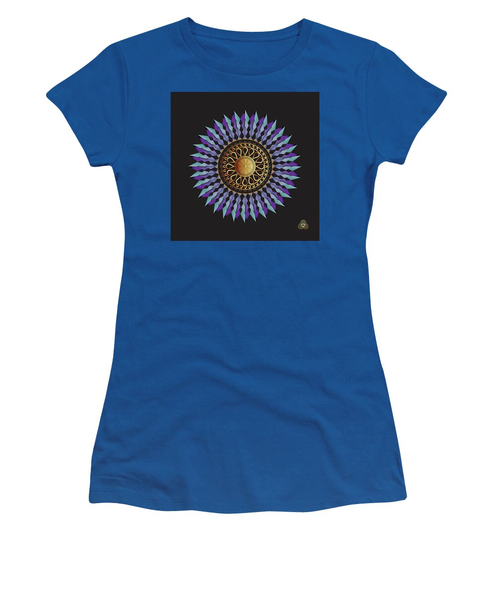 Mandala Women's T-Shirt featuring the digital art Kuklos No 4365 by Alan Bennington