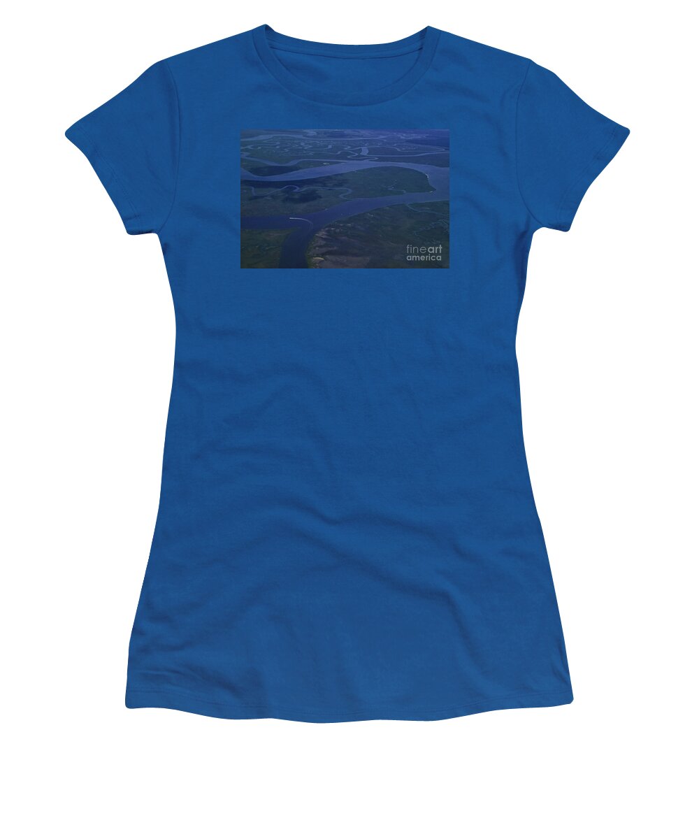 Georgia Coast Women's T-Shirt featuring the photograph Left Turn by Theresa Fairchild