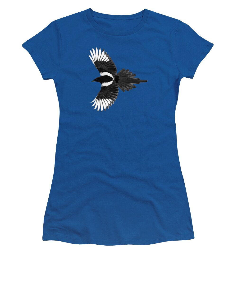 Magpie Women's T-Shirt featuring the photograph Magpie Shirt Design by Max Waugh