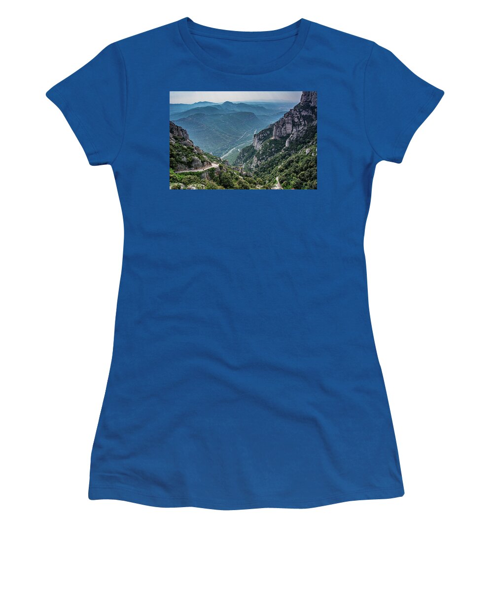 Montserrat Women's T-Shirt featuring the photograph Montserrat by Douglas Wielfaert