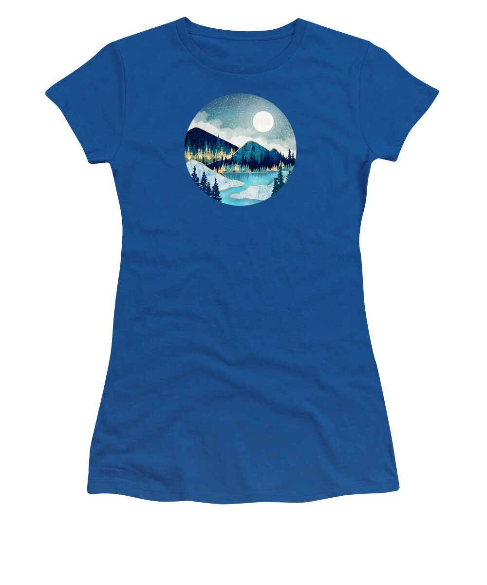 Digital Women's T-Shirt featuring the digital art Morning Stars by Spacefrog Designs