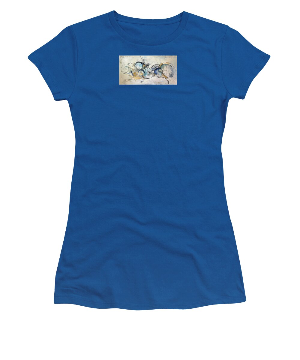 Abstract Women's T-Shirt featuring the painting Movement by Sunel De Lange