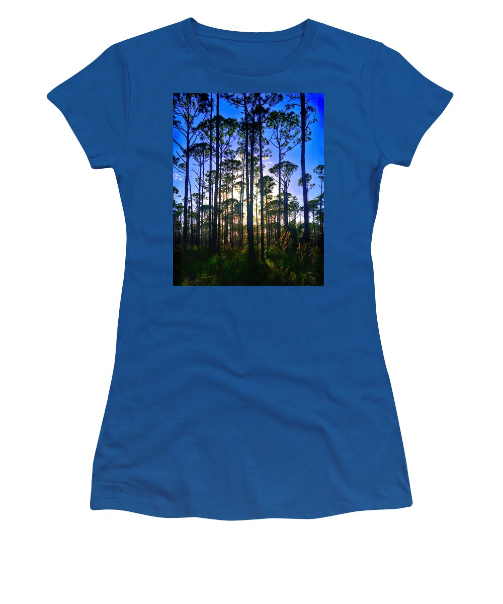 Myakka State Forest Women's T-Shirt featuring the photograph Myakka Sunset by Alison Belsan Horton