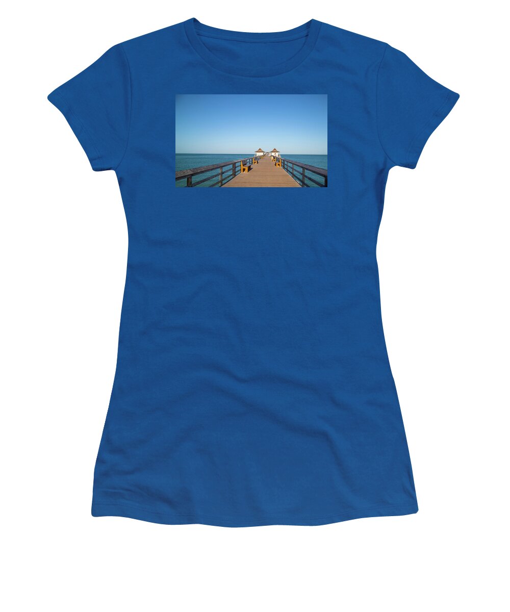 Pier Women's T-Shirt featuring the photograph Naples, Florida Pier by Dart Humeston