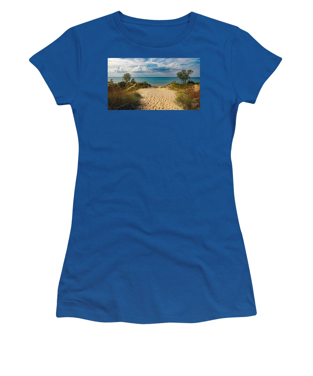 Ocean Women's T-Shirt featuring the photograph Ocean View by Nancy Ayanna Wyatt
