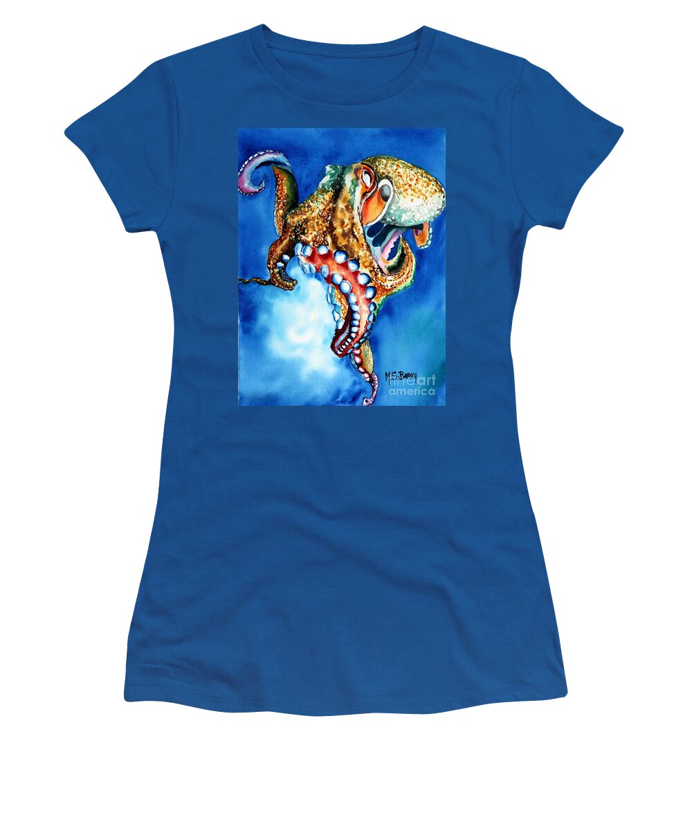 Octopus Women's T-Shirt featuring the painting Octo by Maria Barry