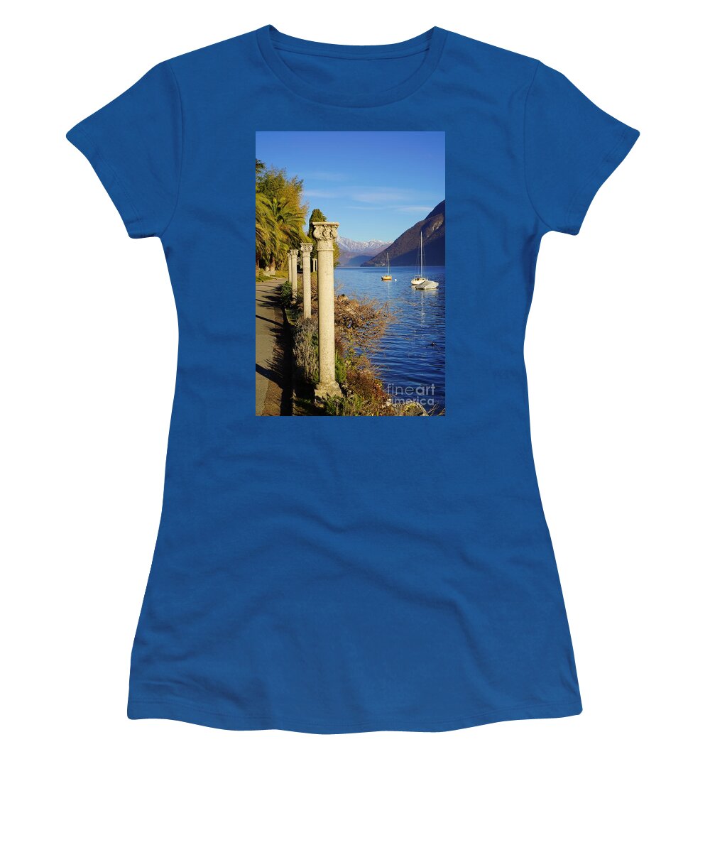 Trail Women's T-Shirt featuring the photograph Olive Tree Trail Lugano Switzerland by Claudia Zahnd-Prezioso