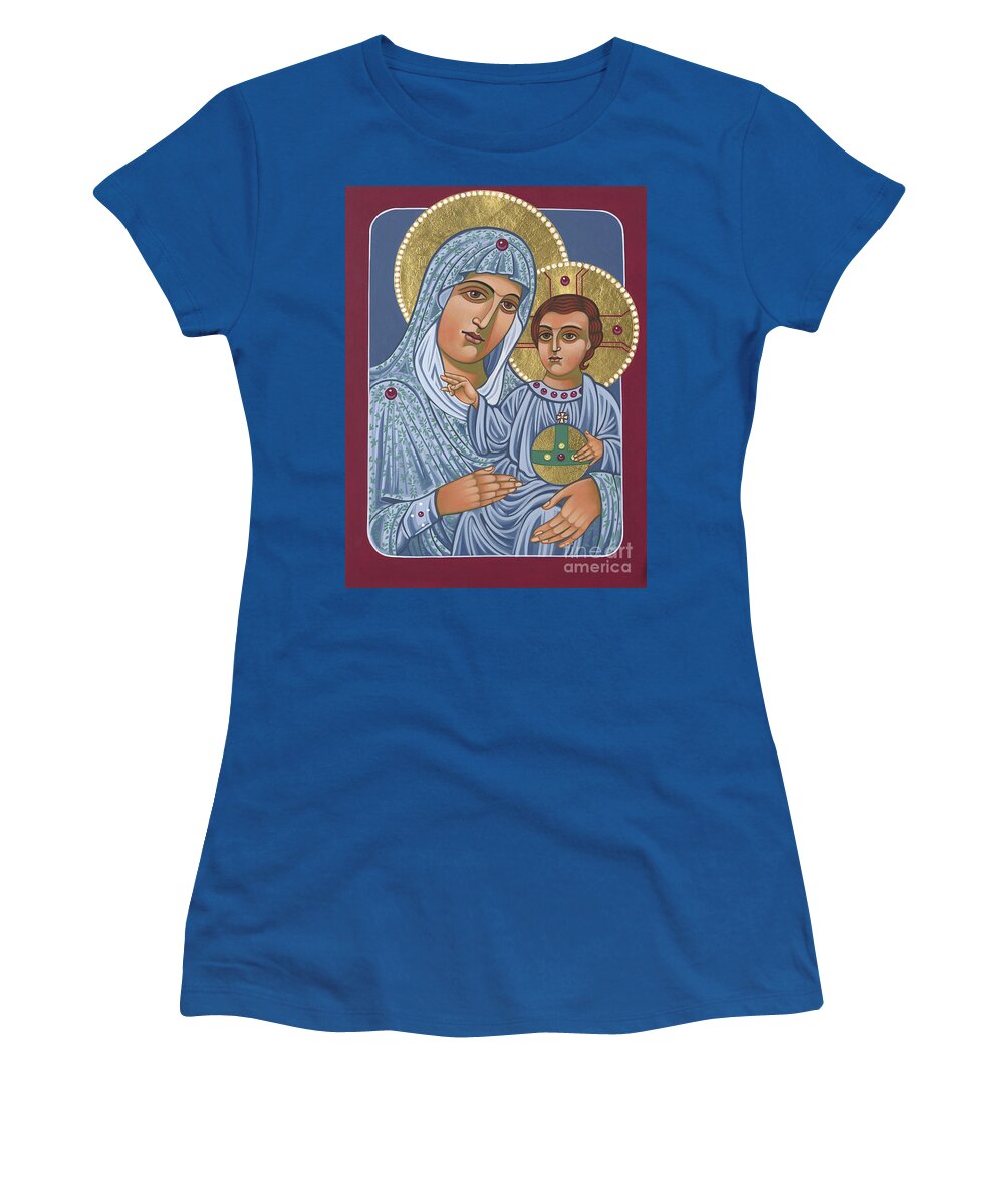 Our Lady Of Jerusalem Women's T-Shirt featuring the painting Our Lady of Jerusalem 305 by William Hart McNichols