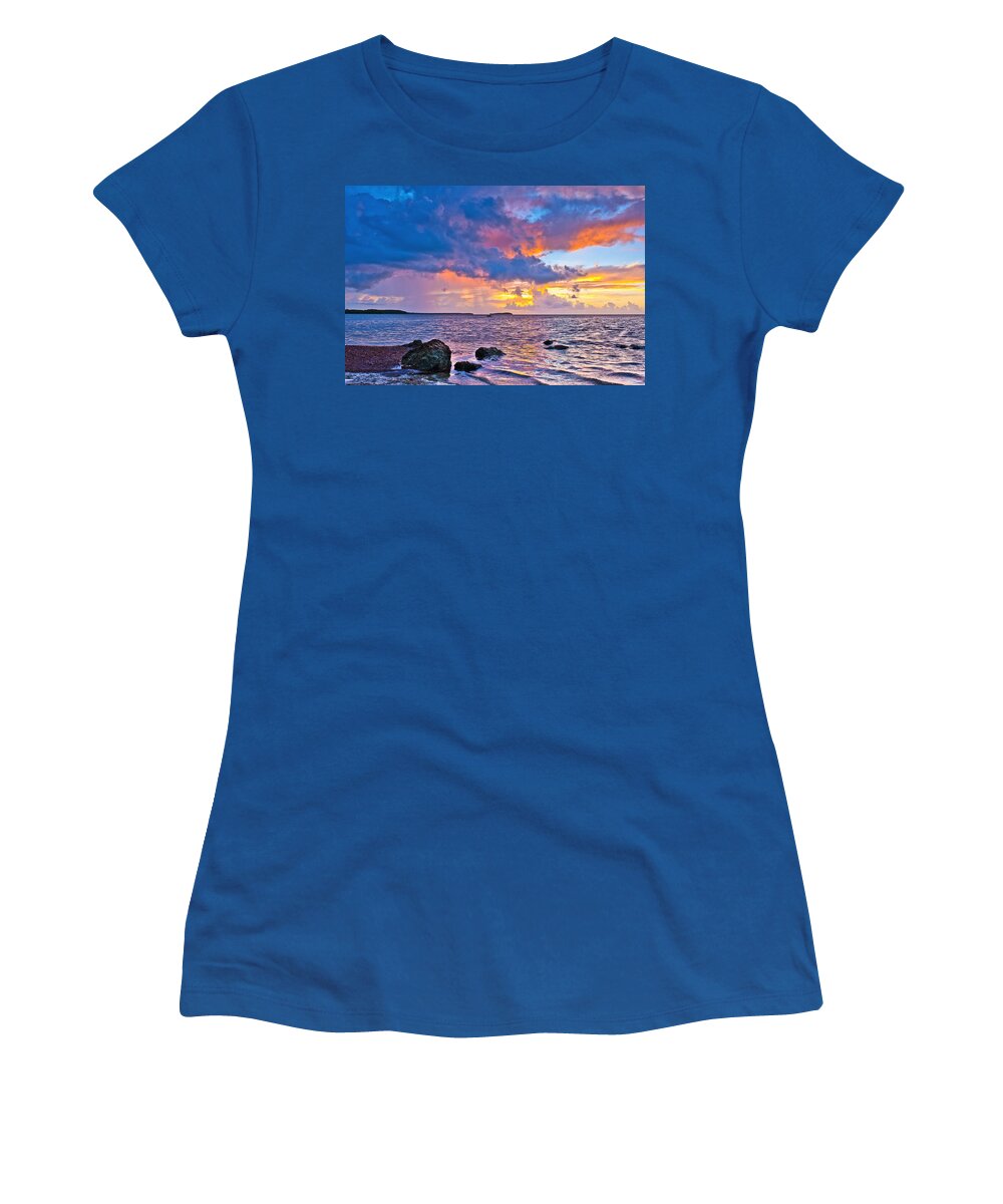 Sunsets Women's T-Shirt featuring the photograph Passing showers by Edgar Estrada
