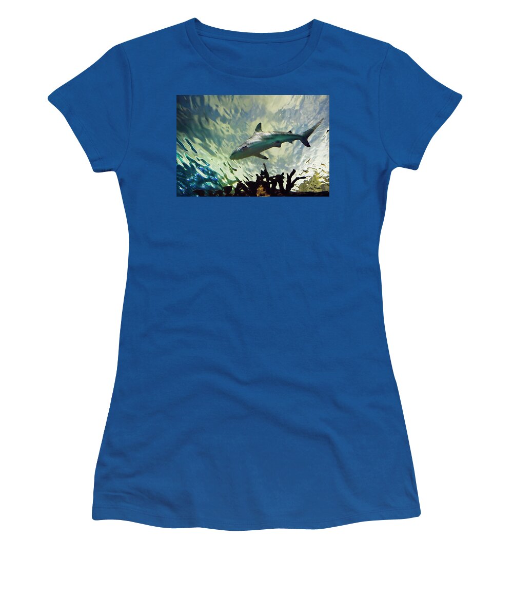 Bull Shark Women's T-Shirt featuring the photograph Predator of the Sea by Jill Love