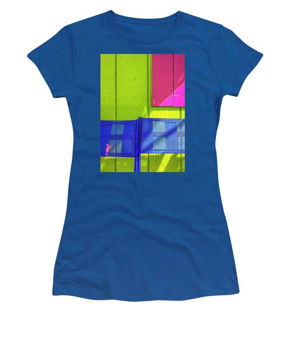 Minimalist Women's T-Shirt featuring the photograph Primary Neon Colors by Ginger Stein