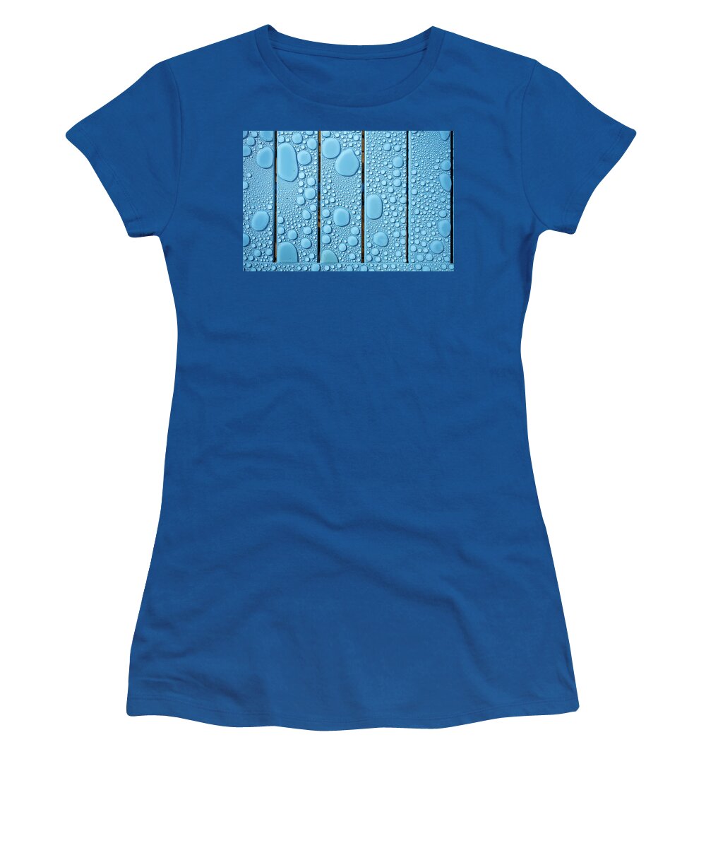 Rain Women's T-Shirt featuring the photograph Raindrops 1 by Nigel R Bell