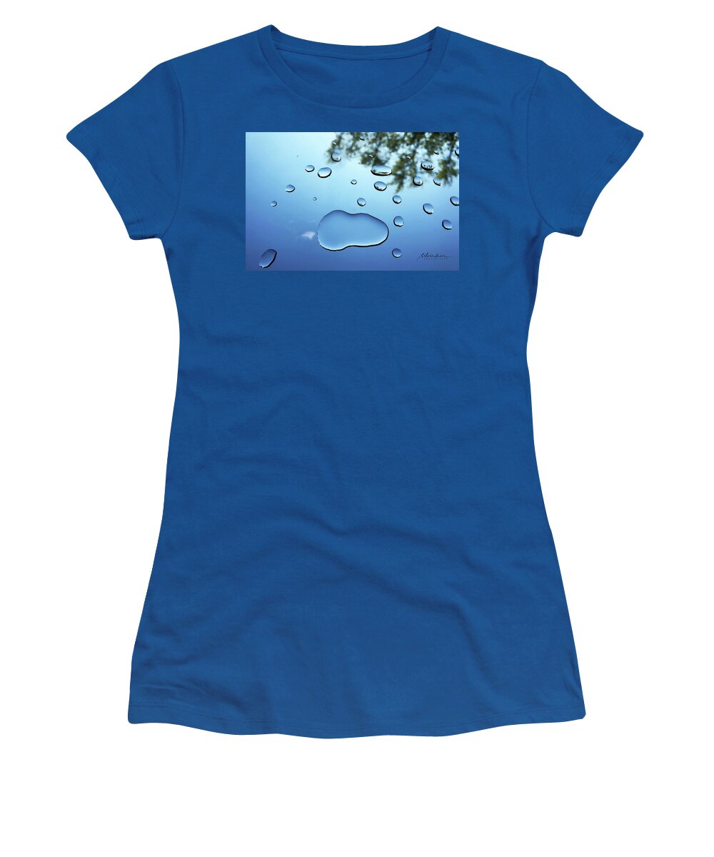Rain Women's T-Shirt featuring the photograph Raindrops 3 by Silvia Marcoschamer