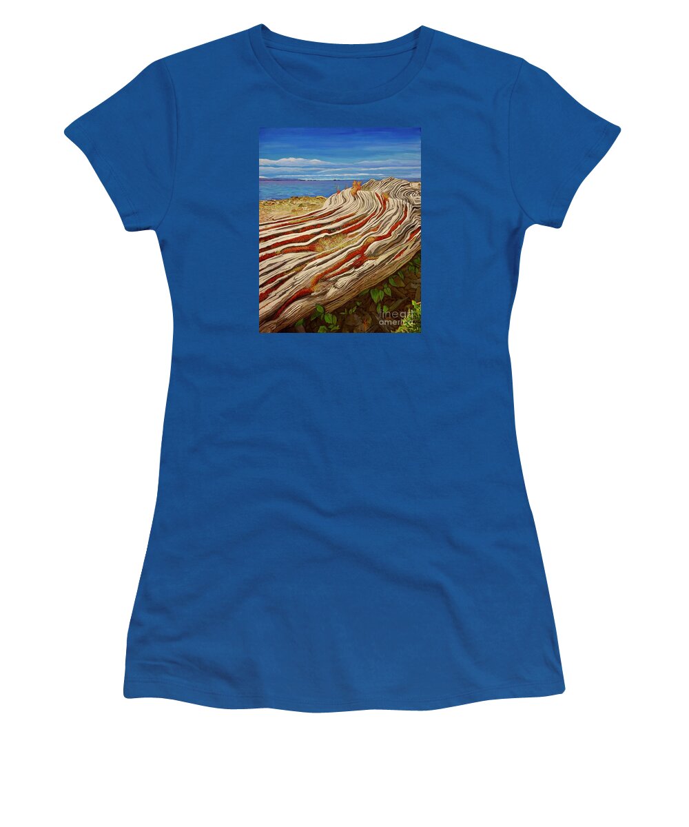 Vancouver Women's T-Shirt featuring the painting Return to the Sea by Reb Frost