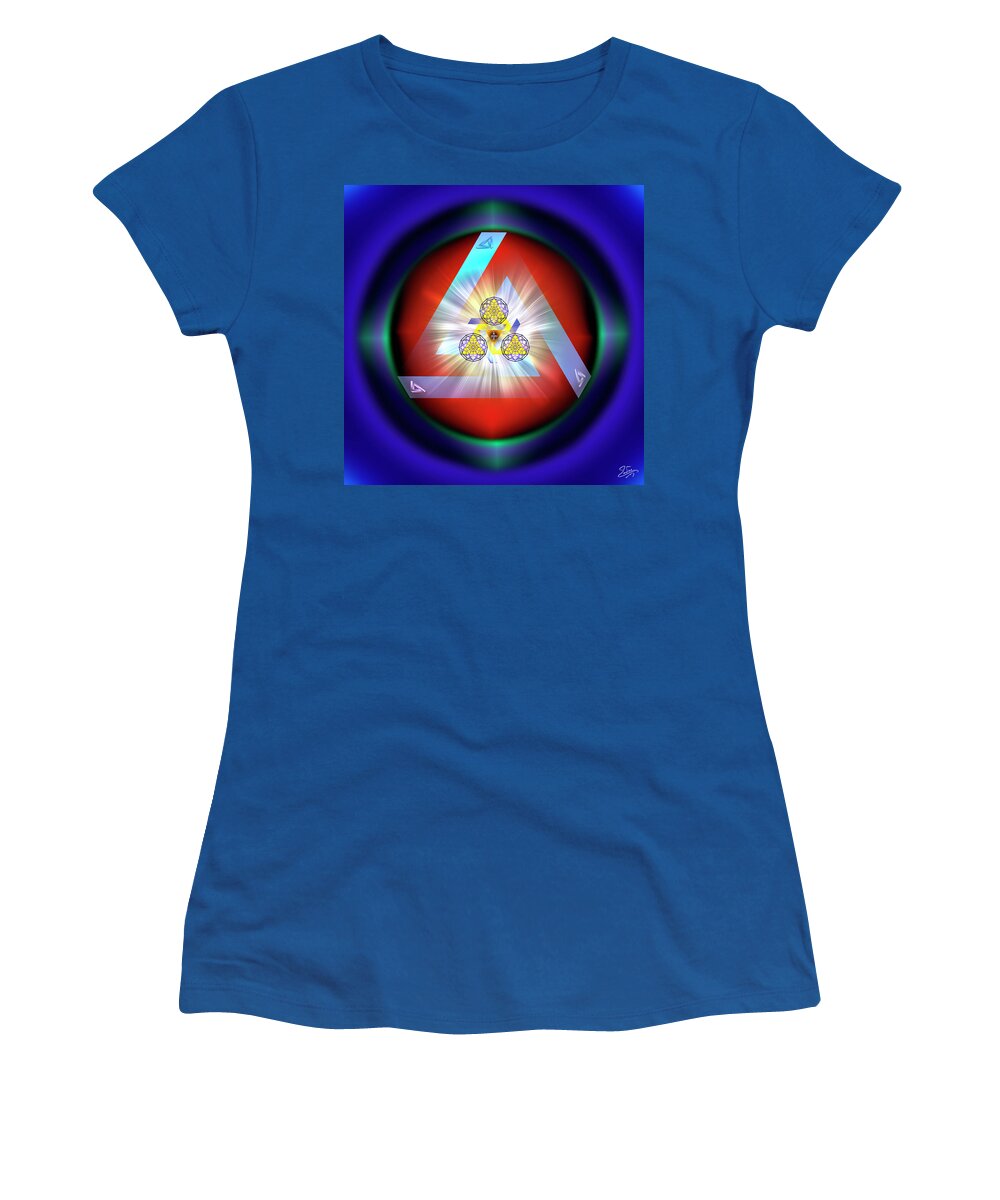 Endre Women's T-Shirt featuring the digital art Sacred Geometry 804 by Endre Balogh