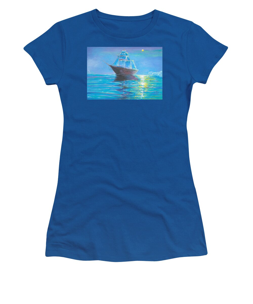 Living Room Women's T-Shirt featuring the painting Sea Life by Olaoluwa Smith
