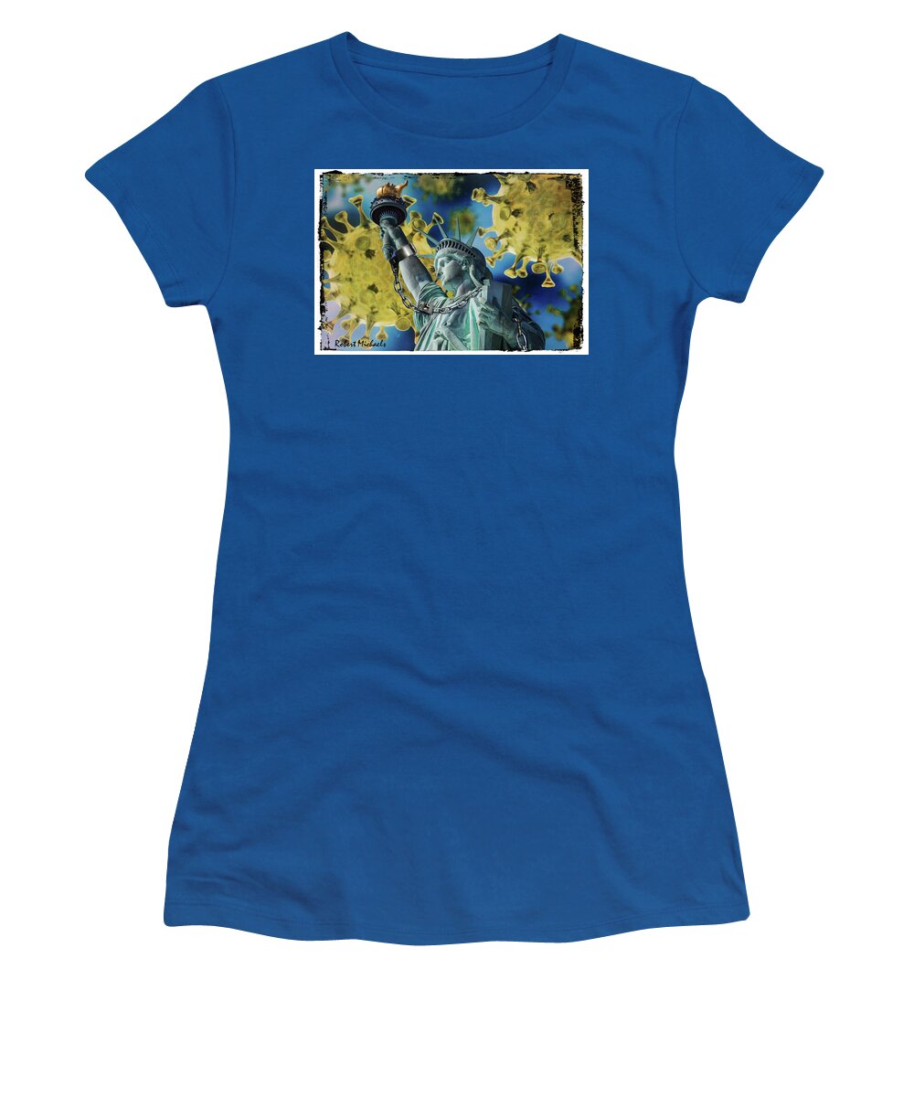 Pandemic Women's T-Shirt featuring the photograph Self Quarantined Lady by Robert Michaels