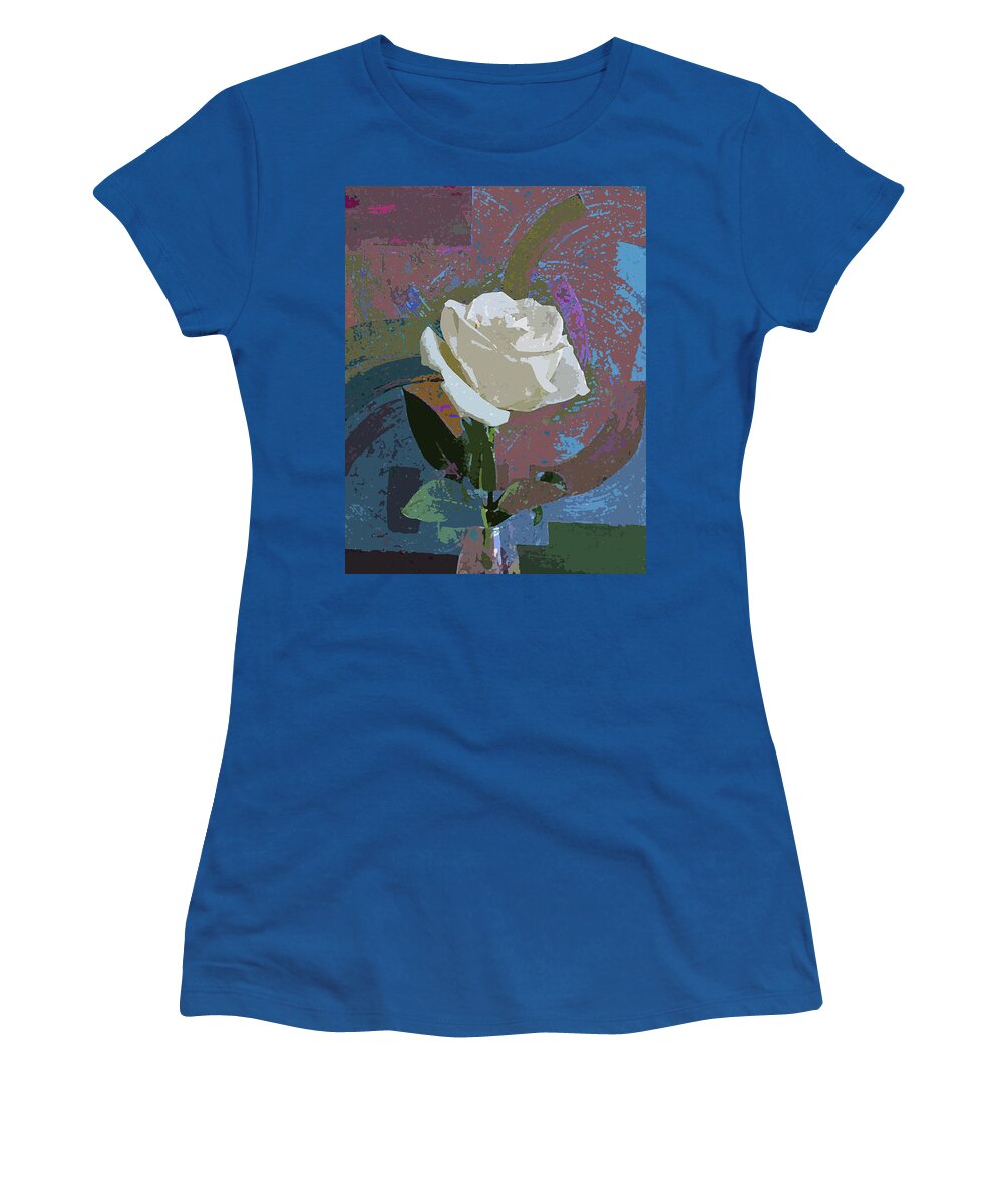 Rose Women's T-Shirt featuring the photograph Single Rose in Earth Tones by Corinne Carroll