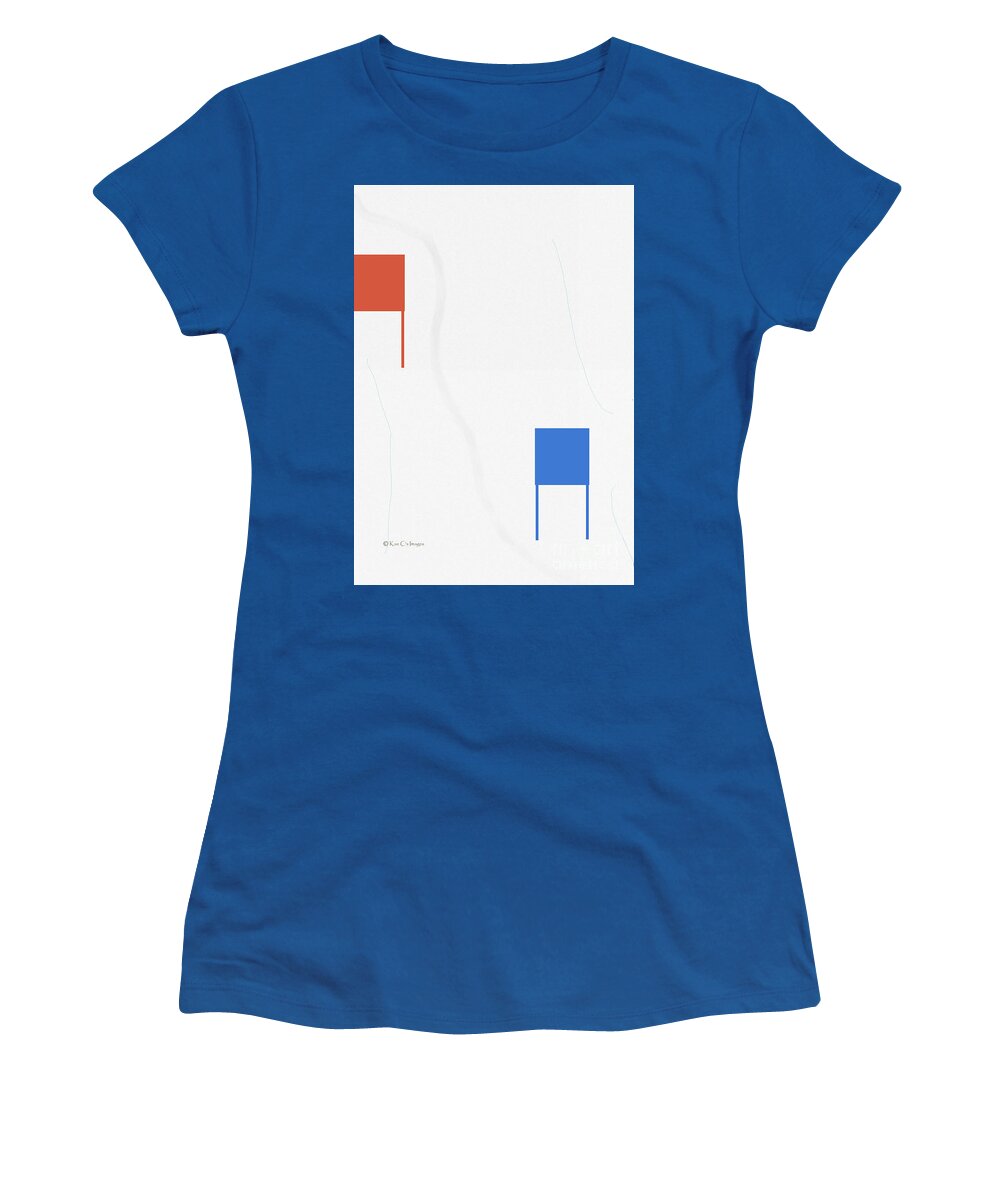 Slalom Women's T-Shirt featuring the digital art Slalom by Kae Cheatham