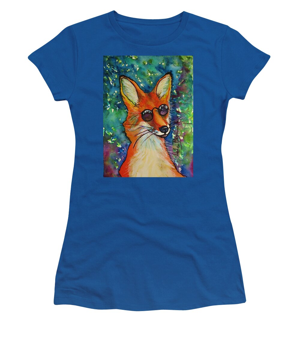 Fox Women's T-Shirt featuring the painting Smooth Operator by Dale Bernard