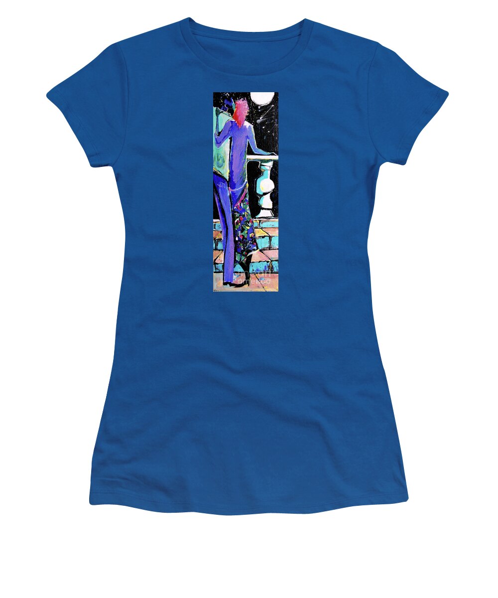 Soulmates Women's T-Shirt featuring the painting Soulmates by Cherie Salerno