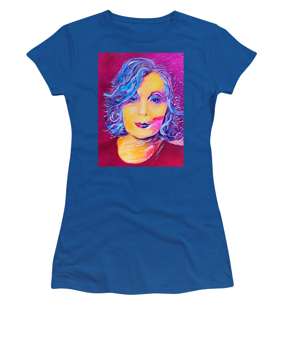 Sultry Women's T-Shirt featuring the painting Sultry by Juliette Becker