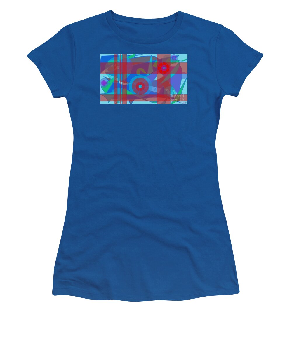 Abstract Women's T-Shirt featuring the digital art Surface Appearances by Denise F Fulmer