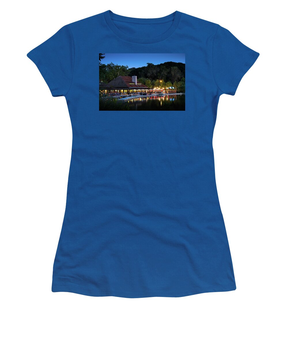 Forest Park Women's T-Shirt featuring the photograph The Boat House by Randall Allen