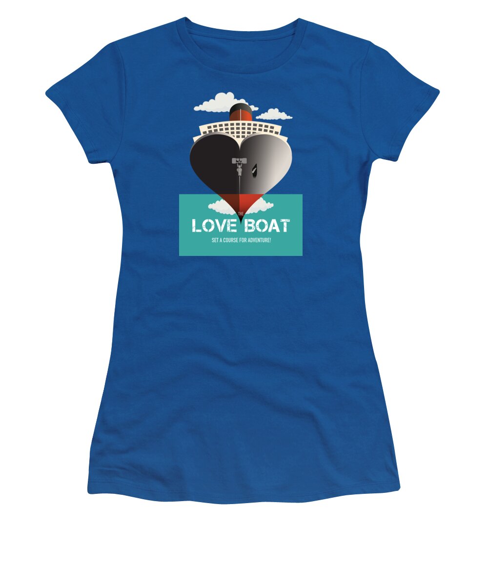 Movie Poster Women's T-Shirt featuring the digital art The Love Boat - Alternative Movie Poster by Movie Poster Boy