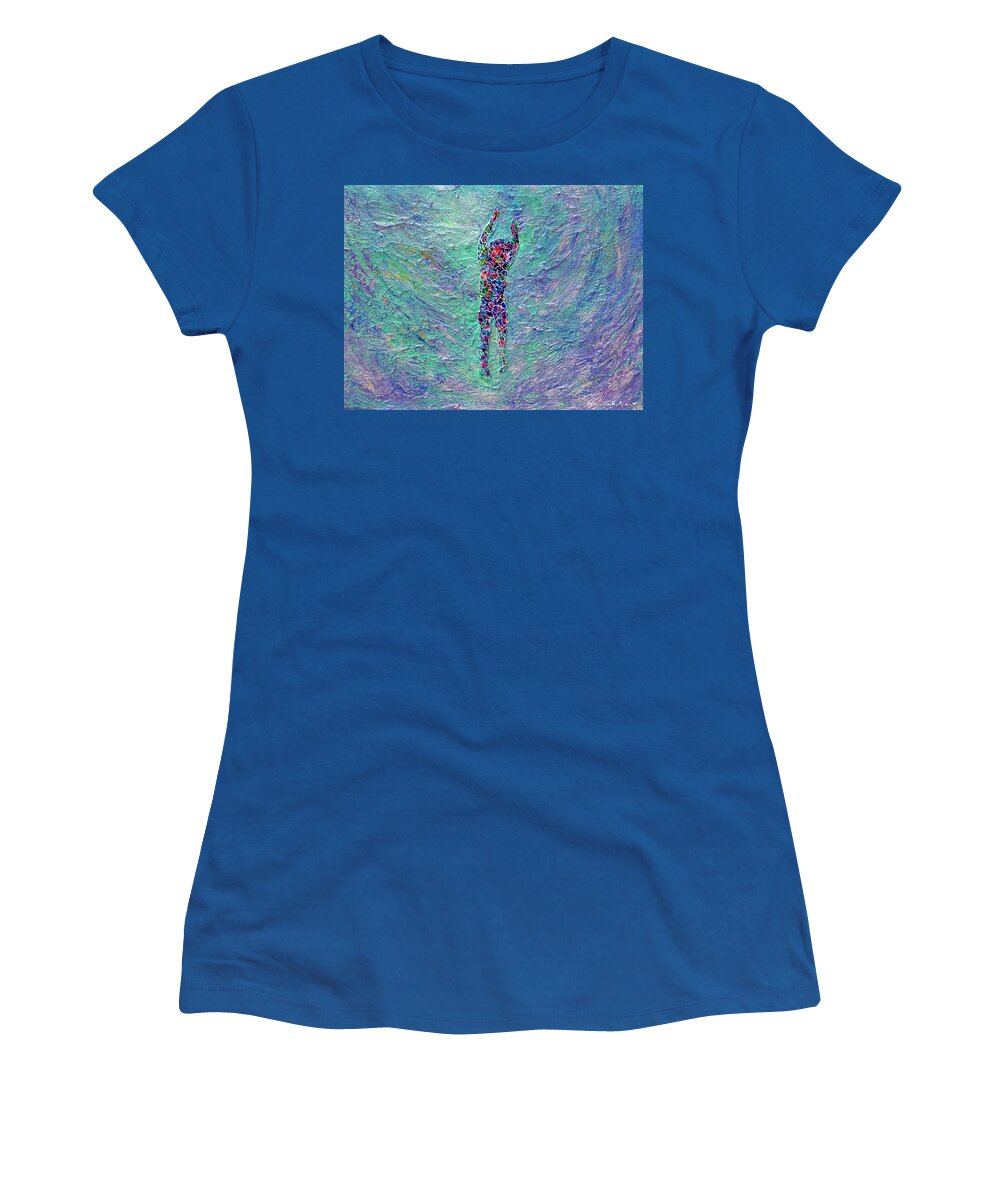 Wall Art Women's T-Shirt featuring the painting The Perpendicular by Ellen Palestrant