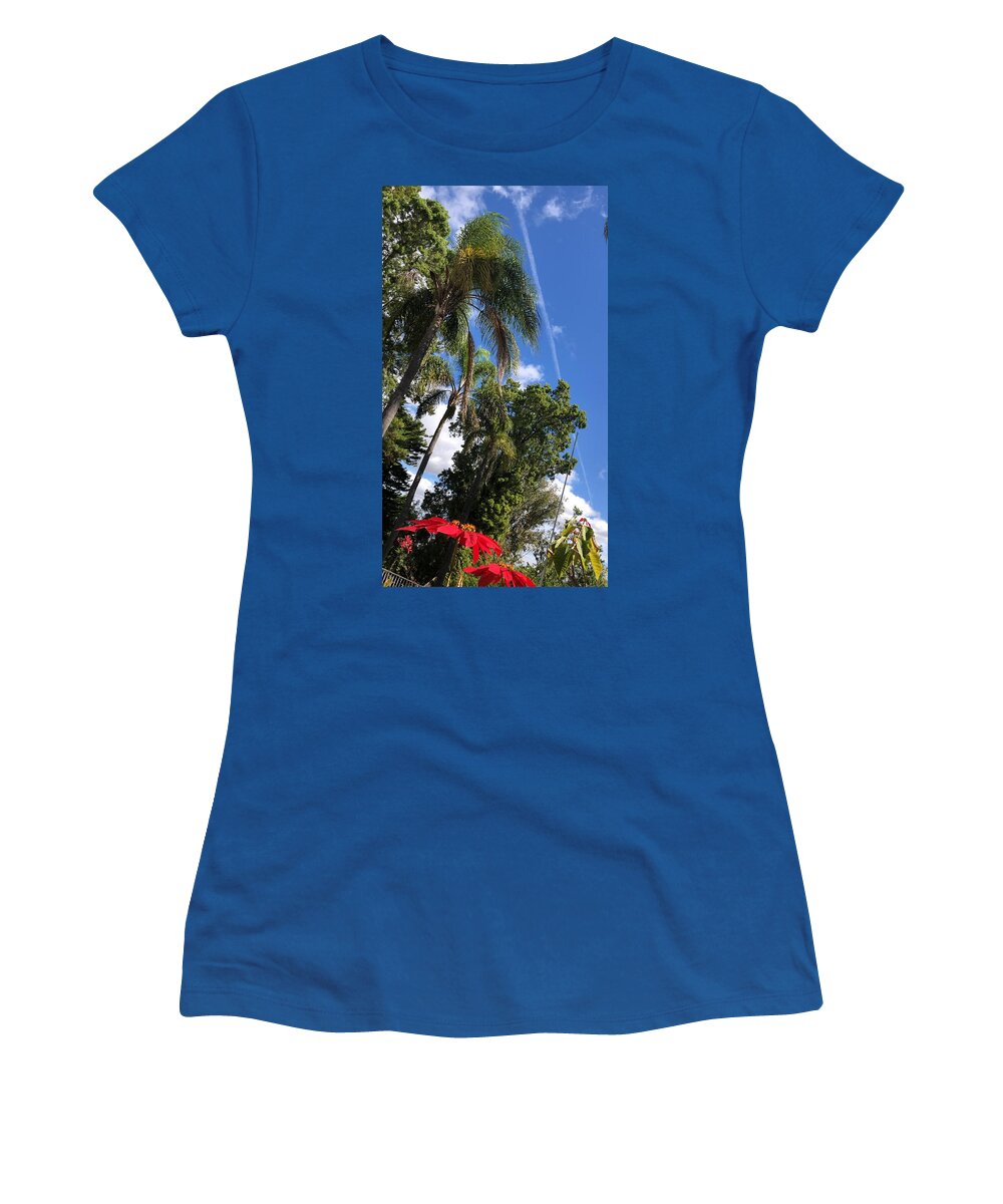 All Women's T-Shirt featuring the digital art Trees in the Tropics 2 KN55 by Art Inspirity