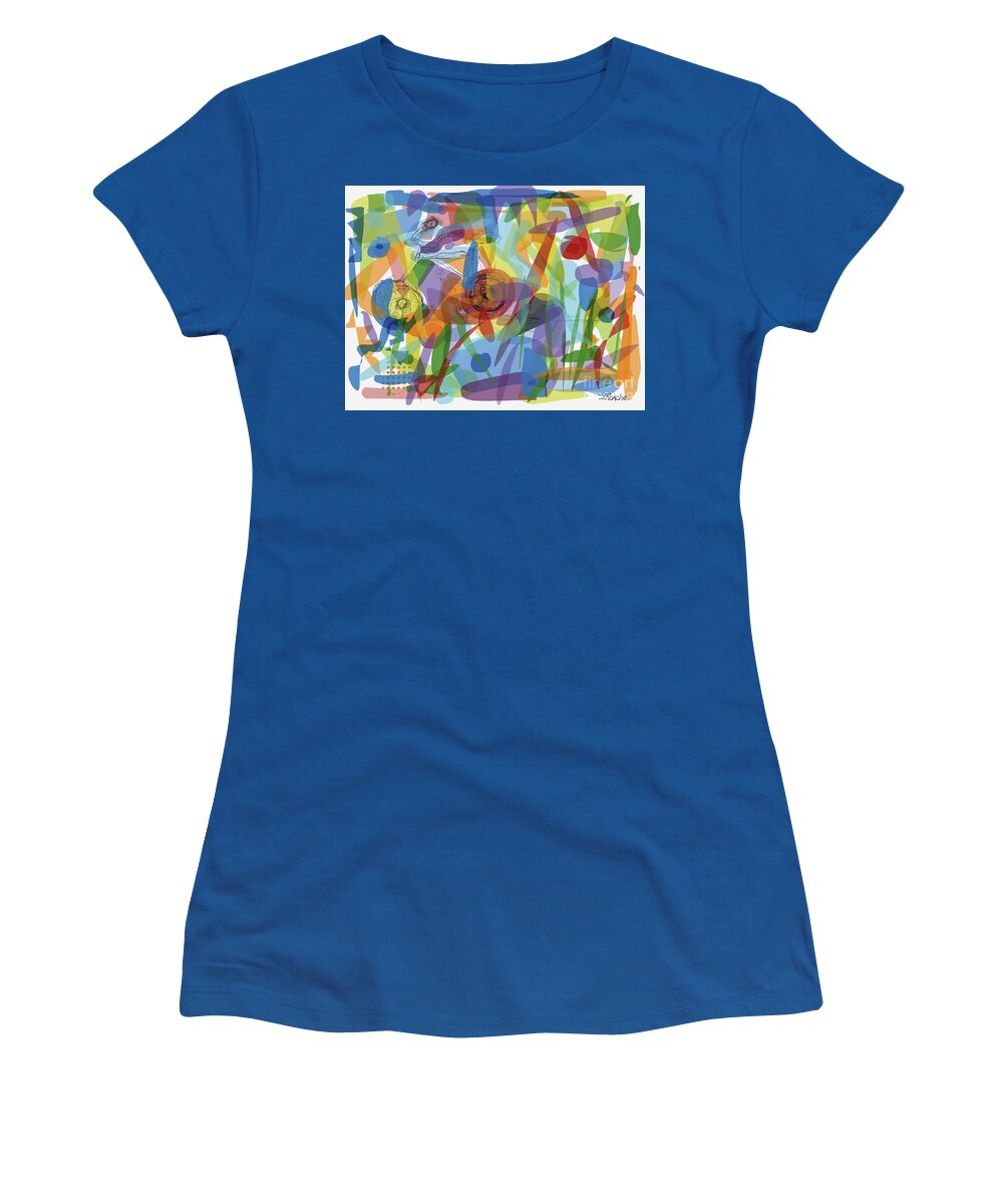Color Women's T-Shirt featuring the digital art Tricycle-1 by Joe Roache
