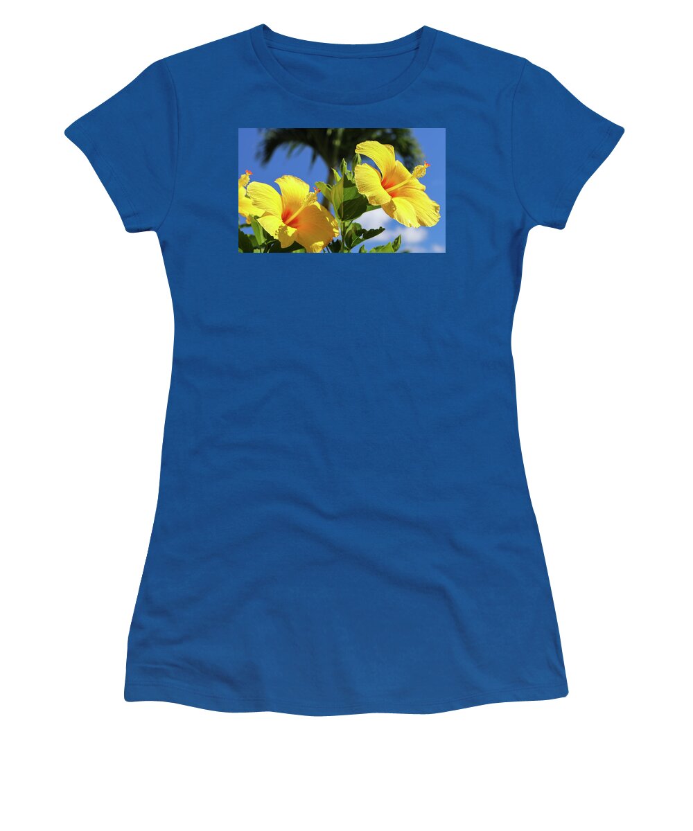Flowers Women's T-Shirt featuring the pyrography Twins by Tony Spencer