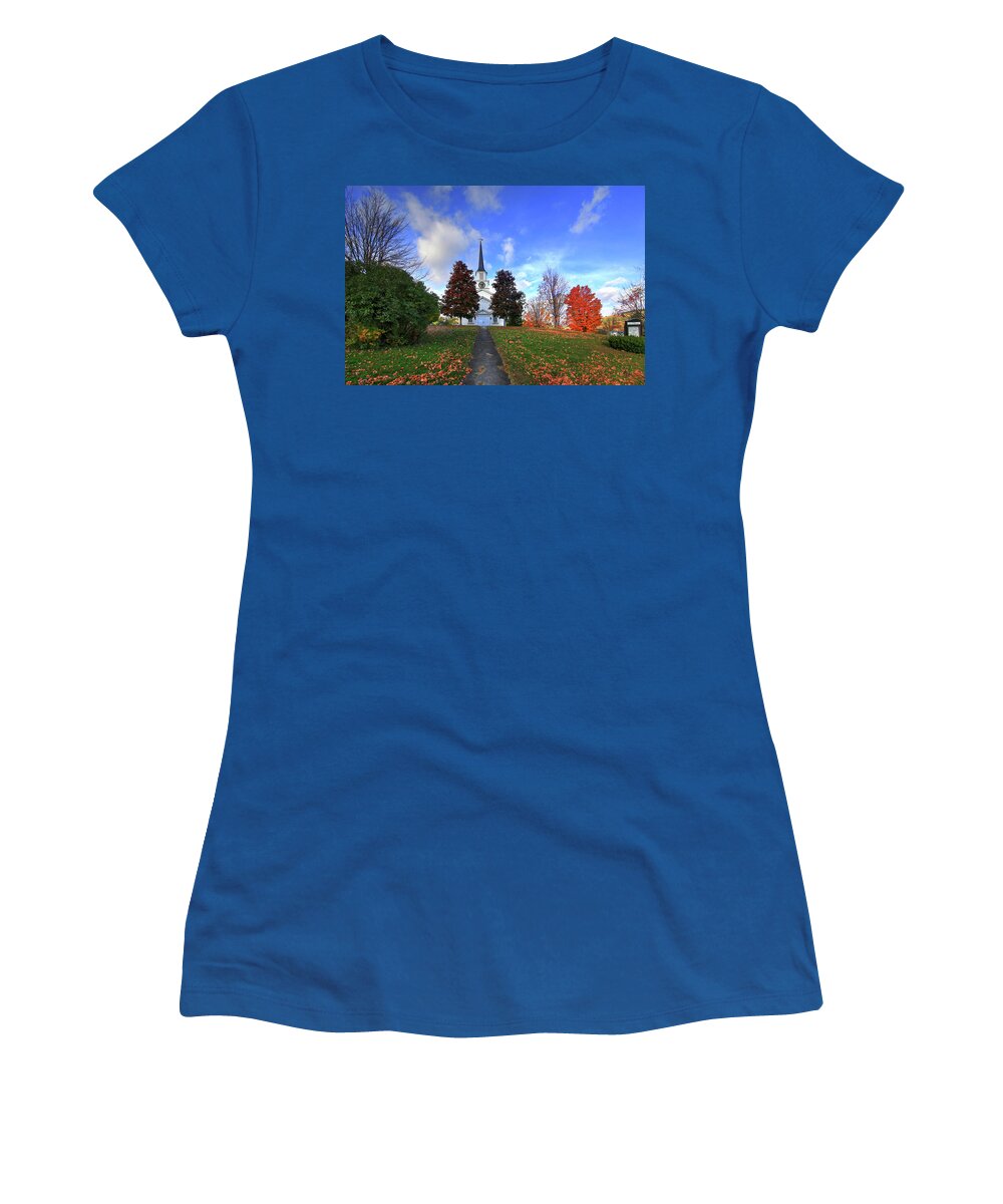Fine Art Women's T-Shirt featuring the photograph United Church of Northfield II by Robert Harris