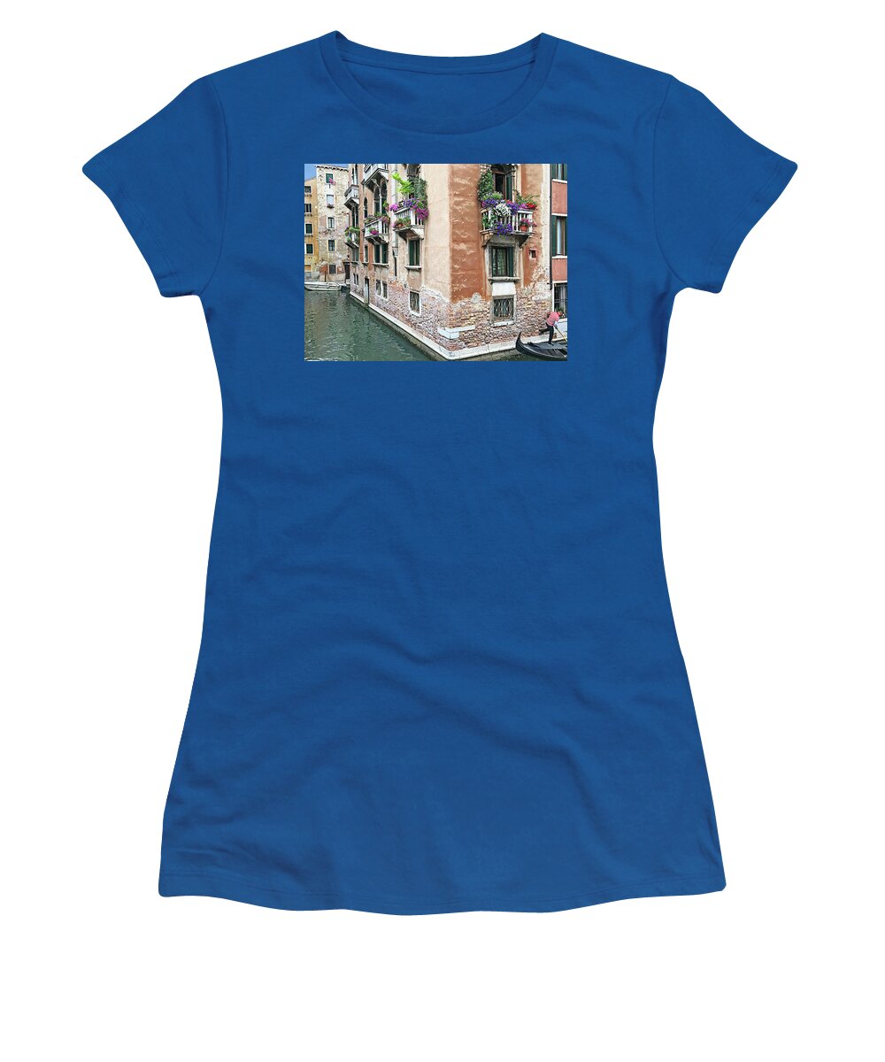 Balcony Women's T-Shirt featuring the photograph Venetian Terrace by Jill Love