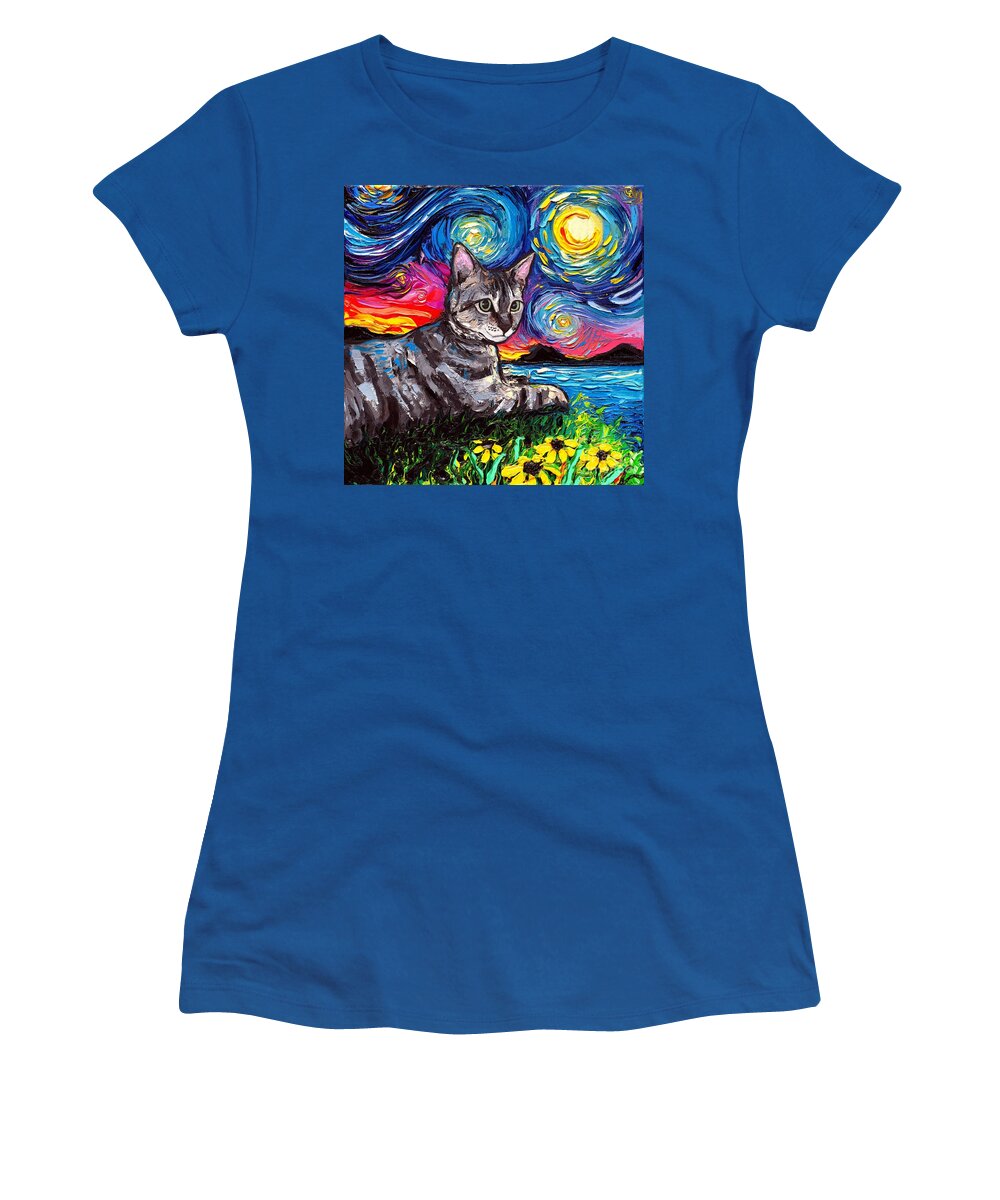 Tabby Women's T-Shirt featuring the painting Virginia by Aja Trier